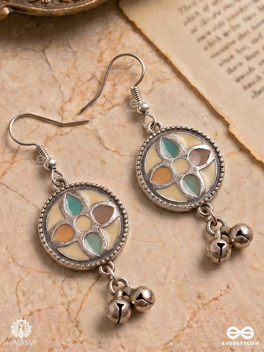 Blossom Whirl - Oxidised Floral Earring