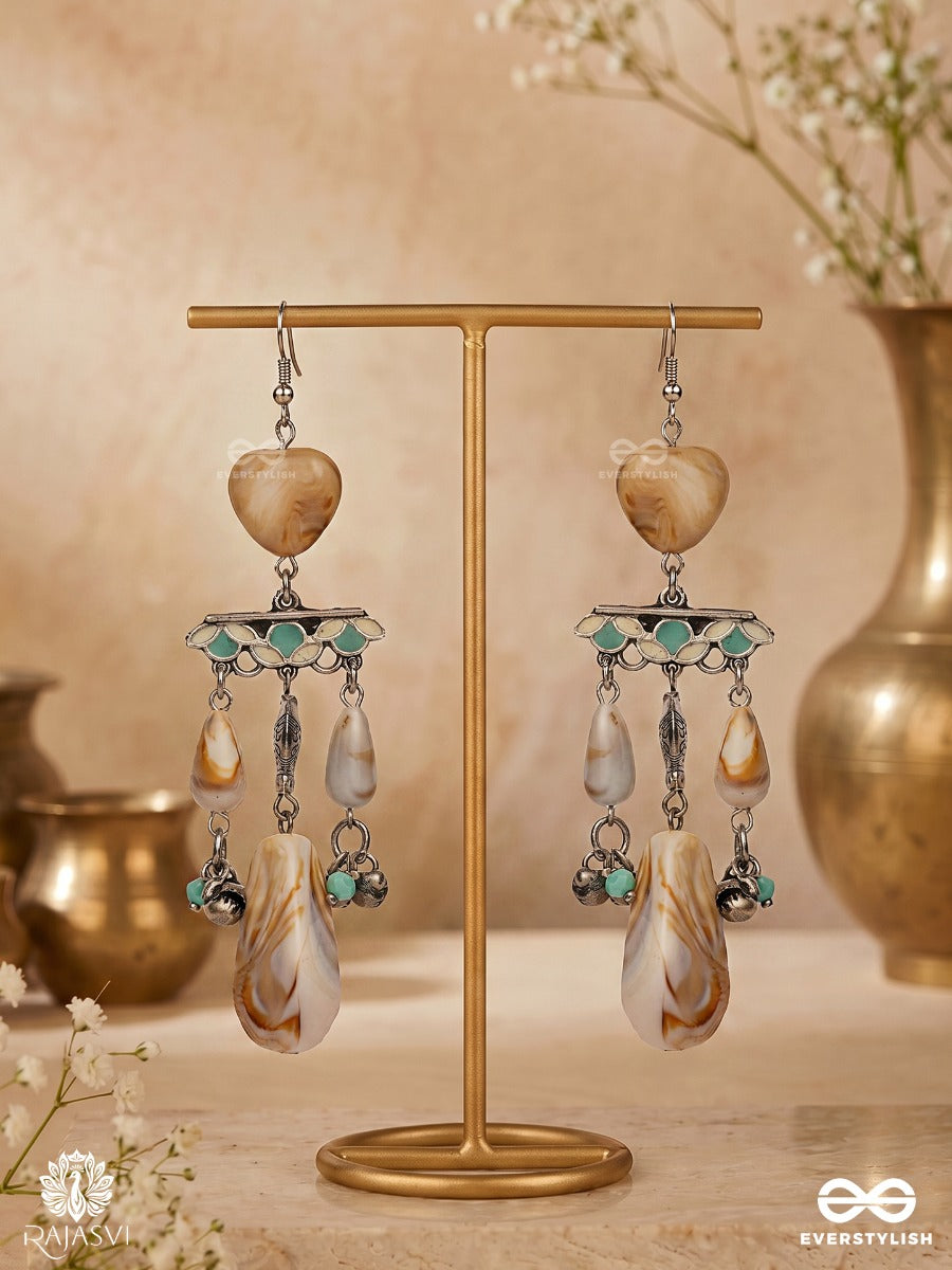 Coralyn Heart - Boho Sandstone Earrings