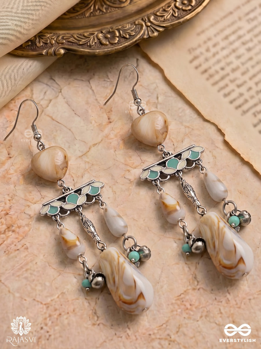 Coralyn Heart - Boho Sandstone Earrings