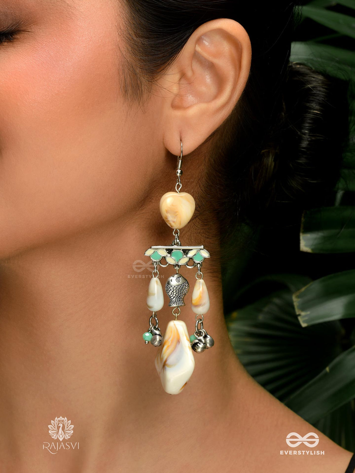 Coralyn Heart - Boho Sandstone Earrings