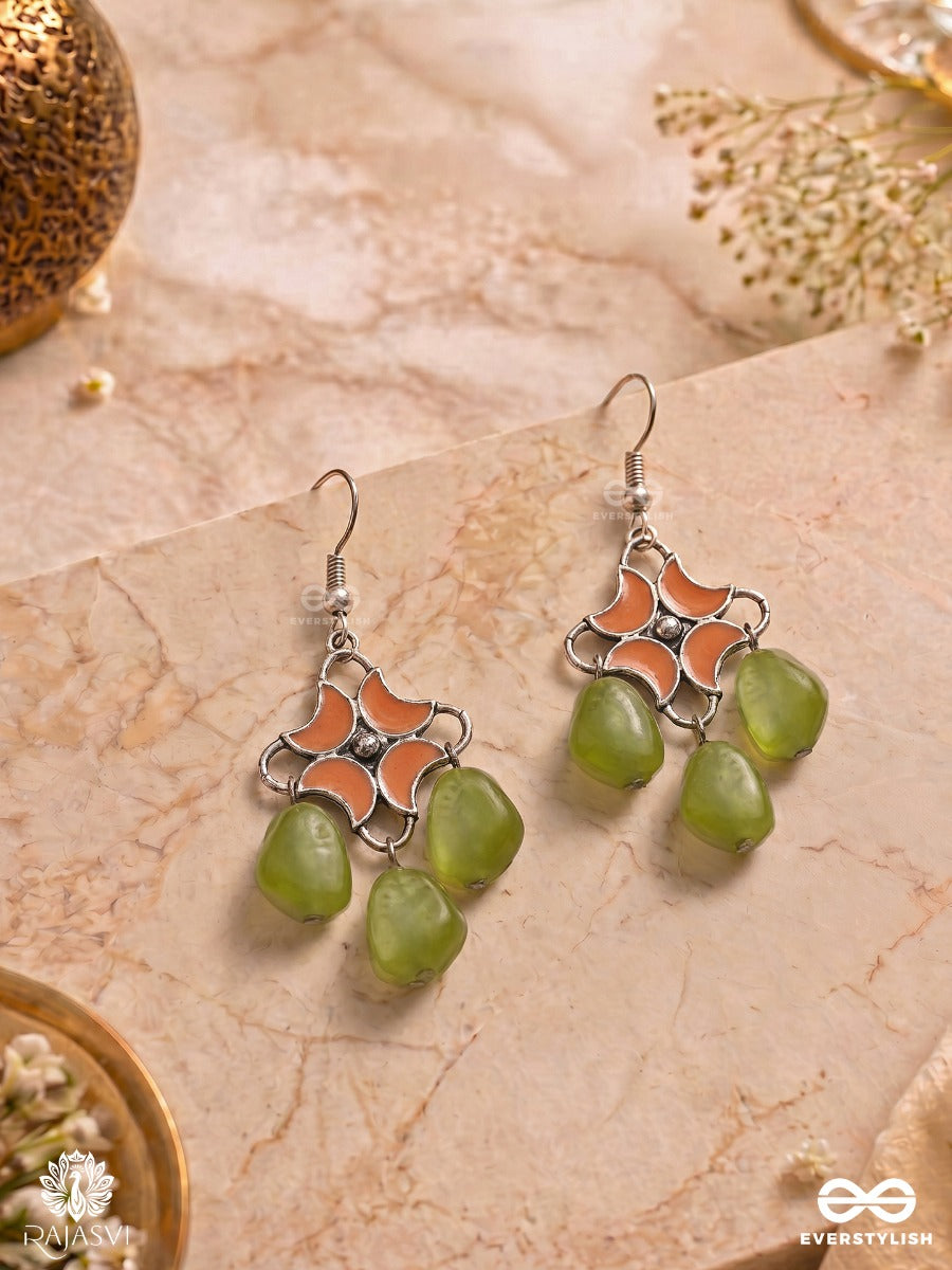 Tropic Pop - Enamelled Floral Jodhpuri Jhumkas