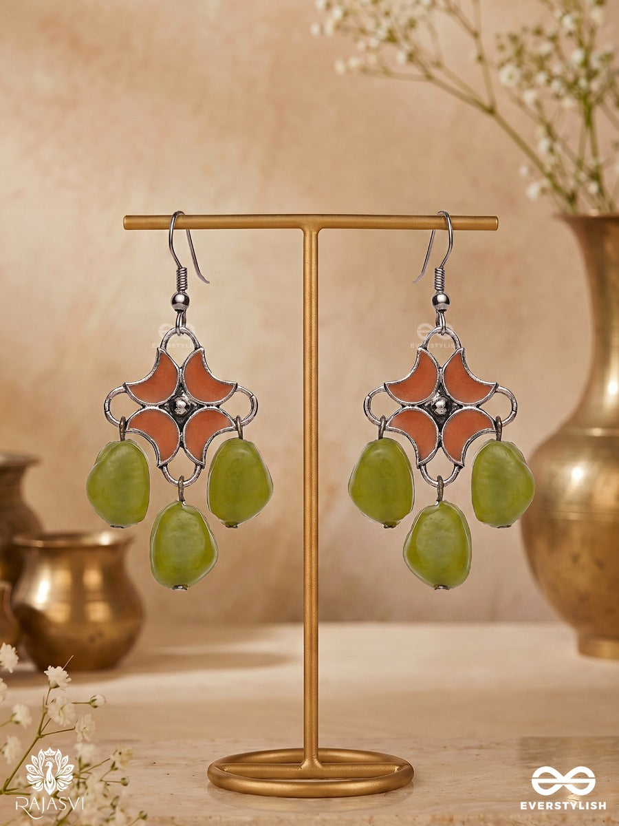 Tropic Pop - Enamelled Floral Jodhpuri Jhumkas