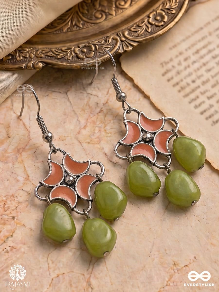 Tropic Pop - Enamelled Floral Jodhpuri Jhumkas