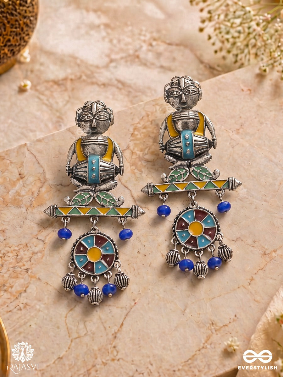 Village Whirl - Tribal Oxidised Jodhpuri Jhumkas