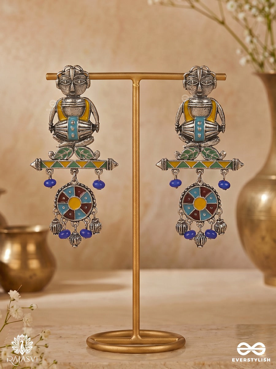 Village Whirl - Tribal Oxidised Jodhpuri Jhumkas