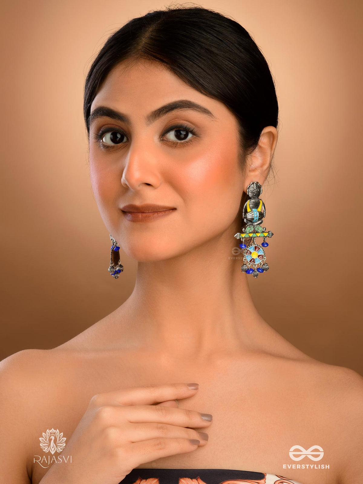 Village Whirl - Tribal Oxidised Jodhpuri Jhumkas