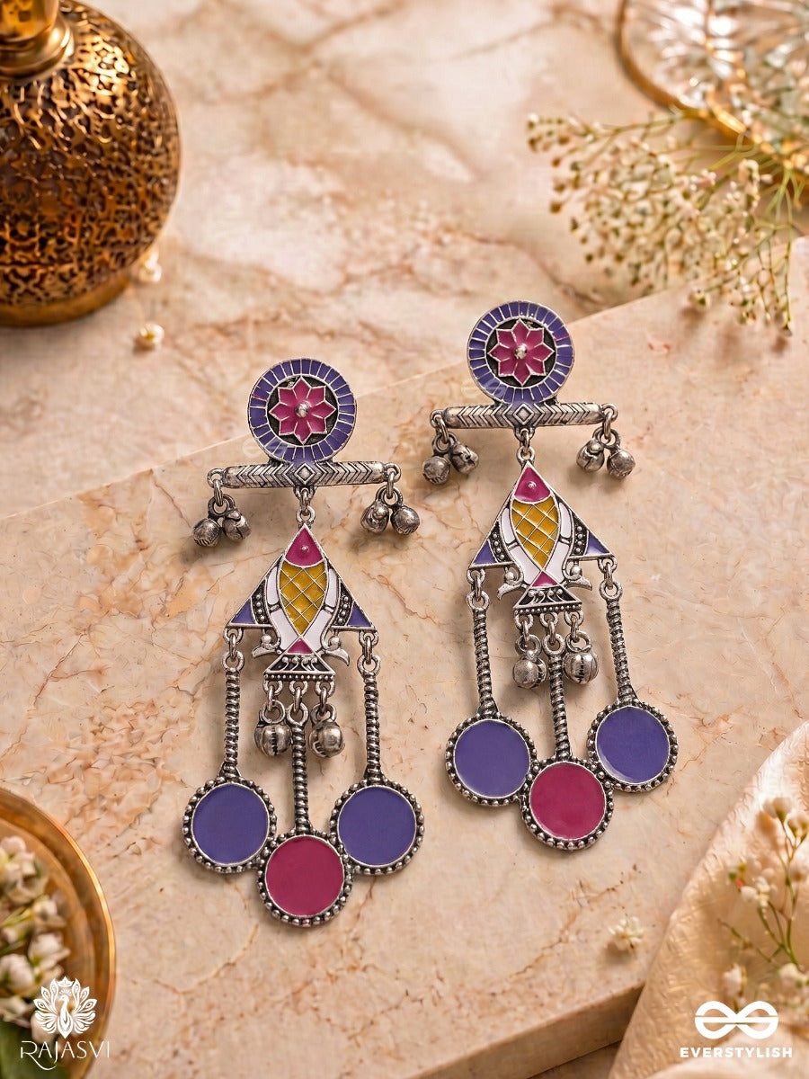 Gulal Beats - Enamel Dangle Earring