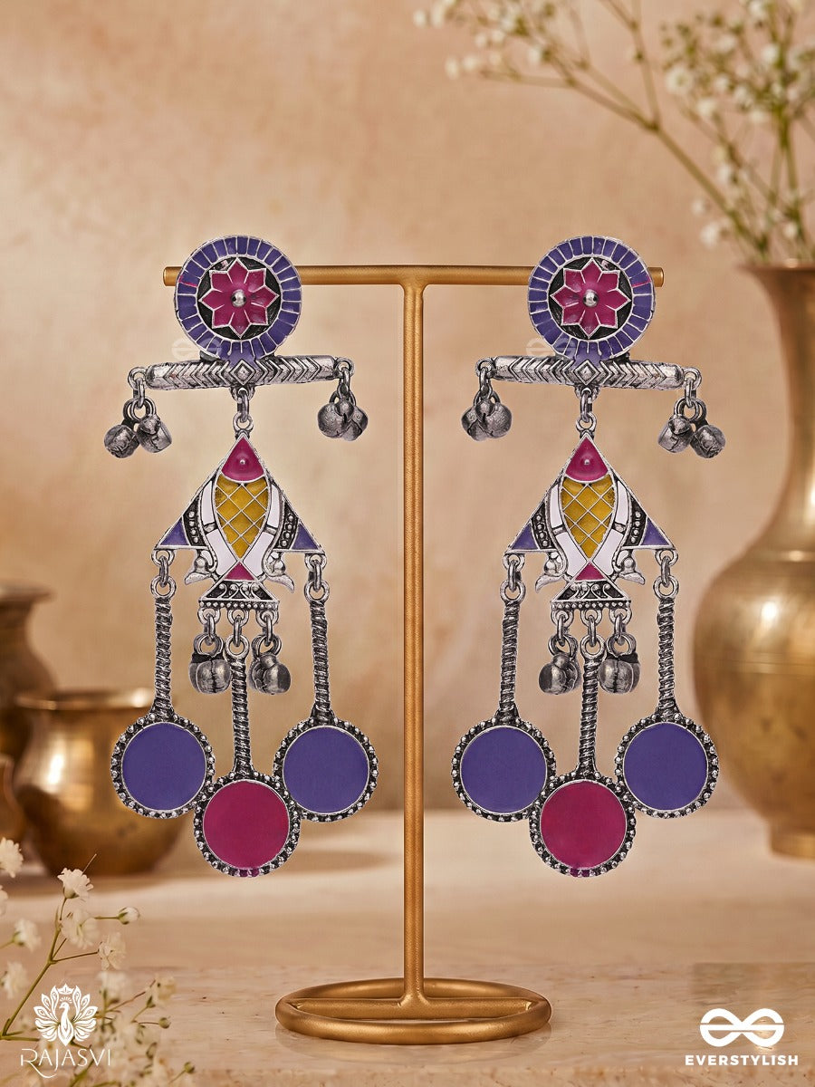 Gulal Beats - Enamel Dangle Earring