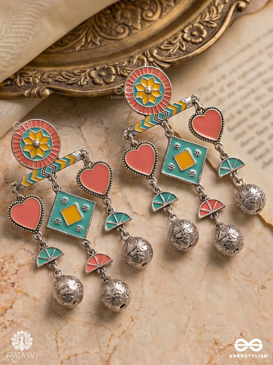 Carnival Bloom - Playful Oxidised Earring