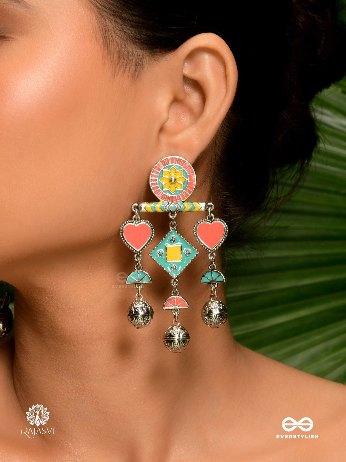 Carnival Bloom - Playful Oxidised Earring
