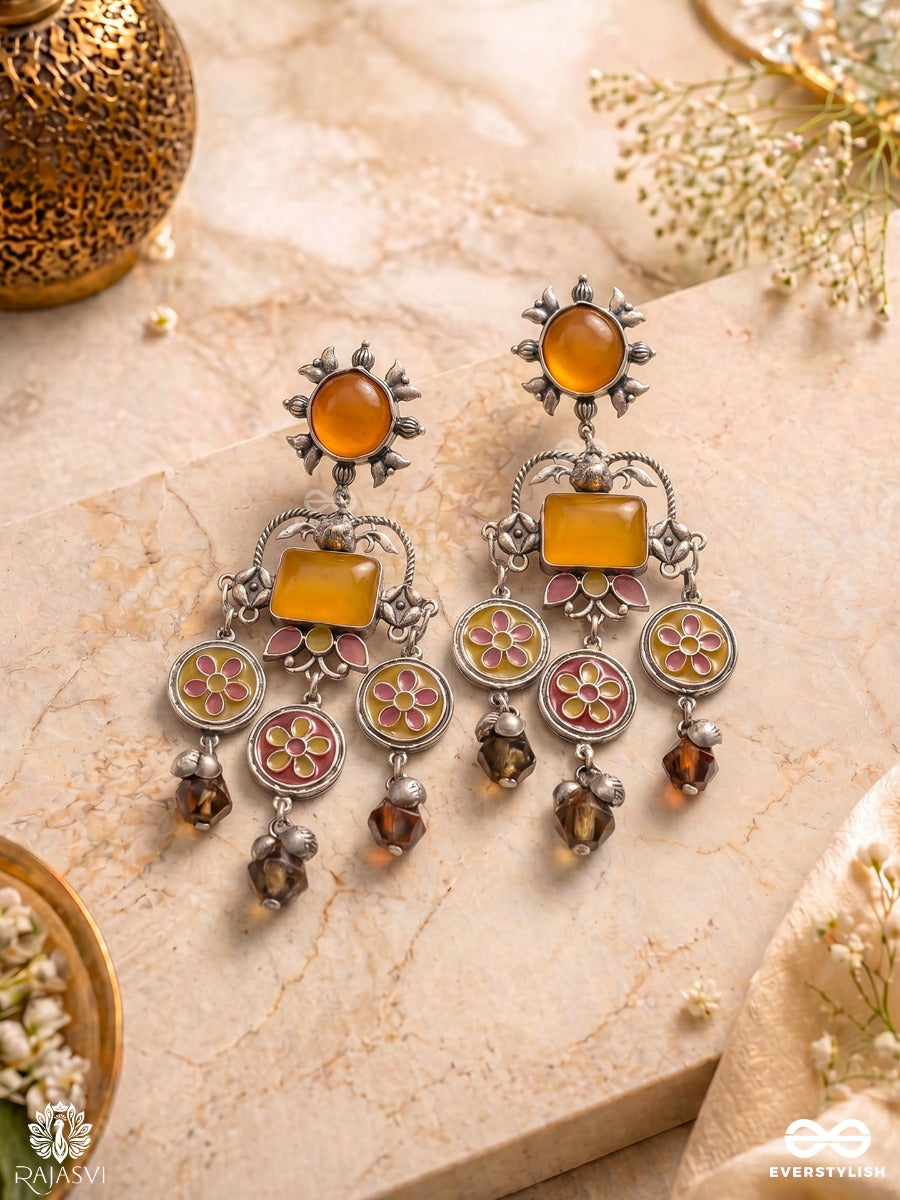Marigold Beat - Boho Oxidised Jodhpuri Jhumkas