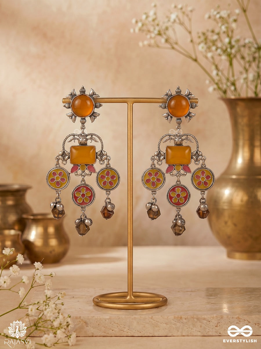 Marigold Beat - Boho Oxidised Jodhpuri Jhumkas