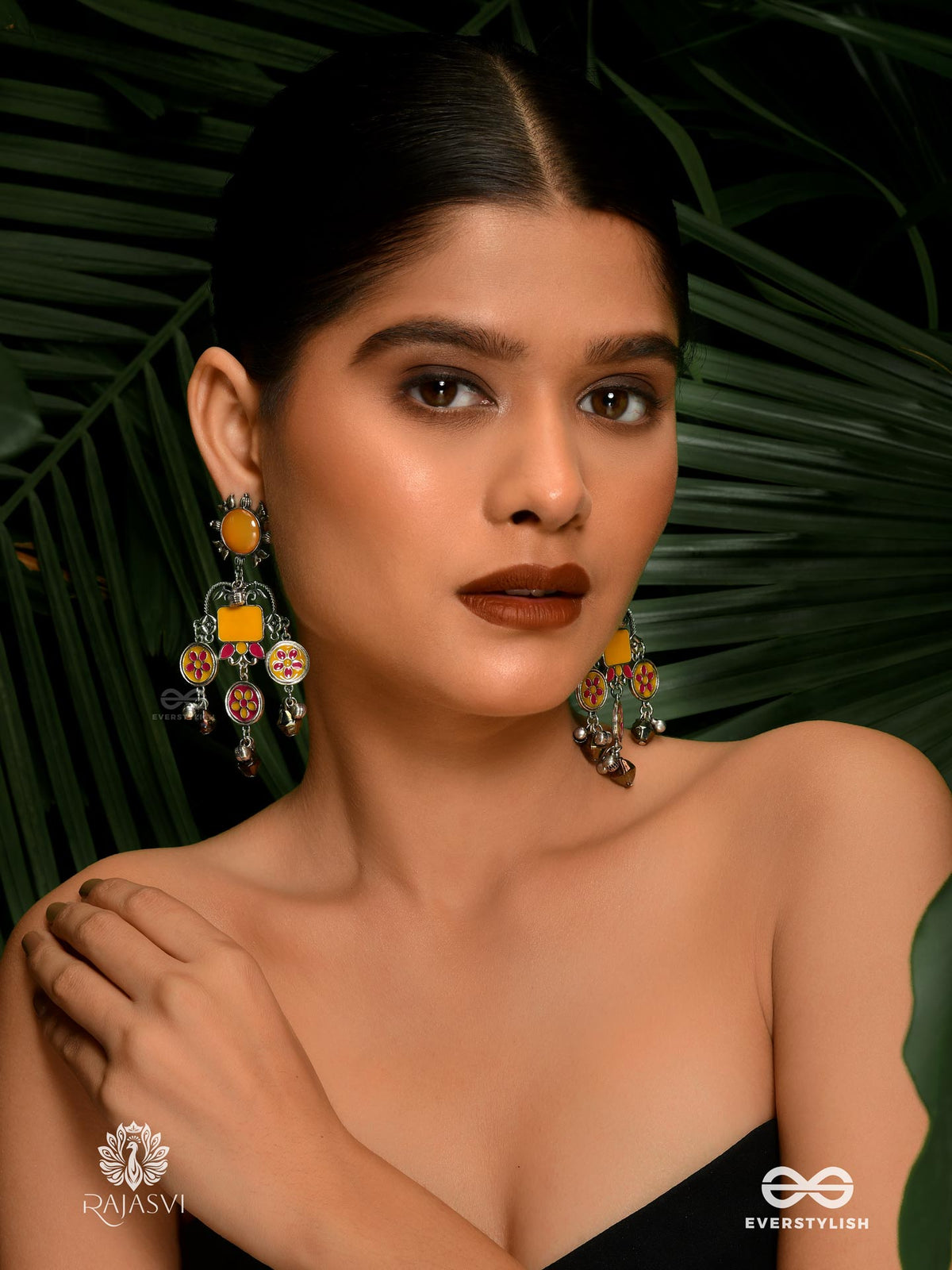 Marigold Beat - Boho Oxidised Jodhpuri Jhumkas