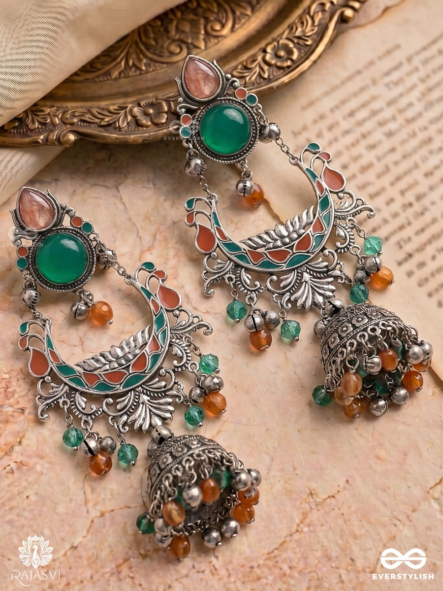 Jungle Mystic - Bohemian Drop Jodhpuri Jhumkas