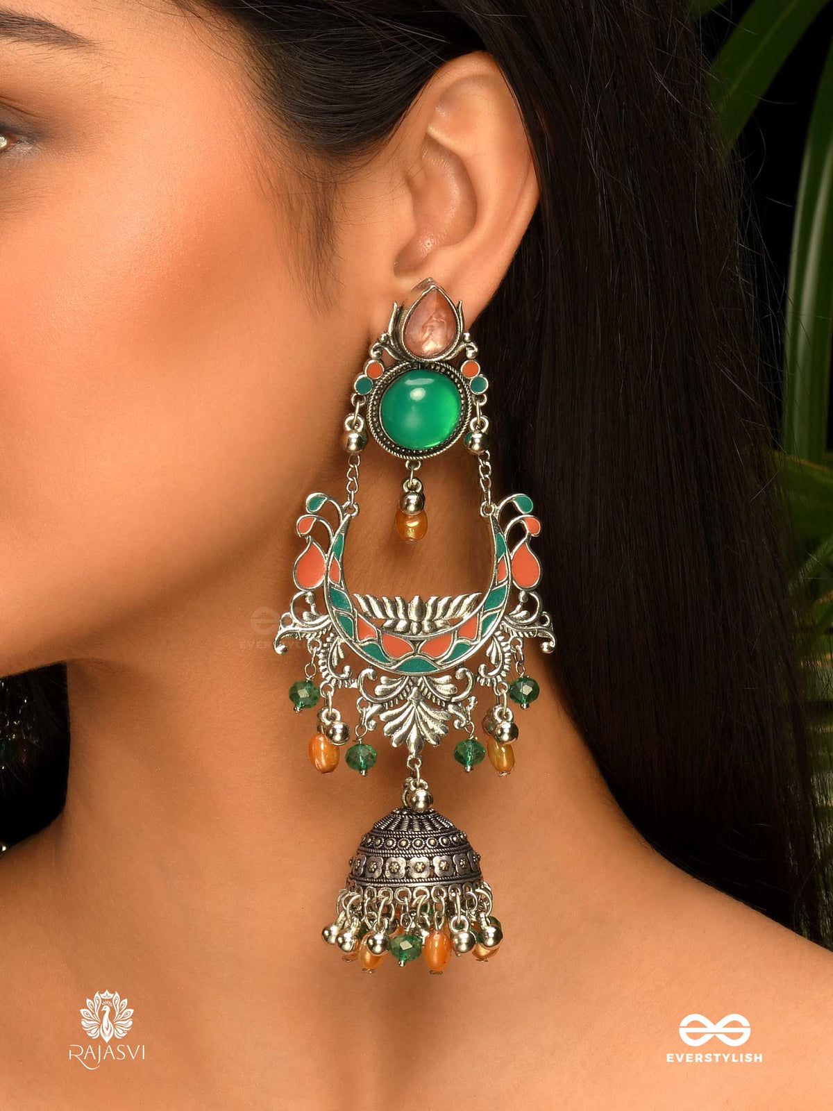 Jungle Mystic - Bohemian Drop Jodhpuri Jhumkas