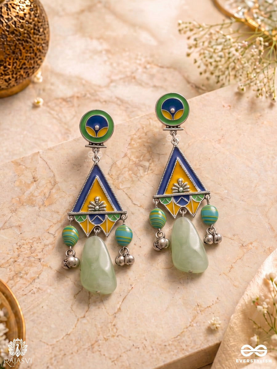 Zen Bloom - Enamelled Drop Earring