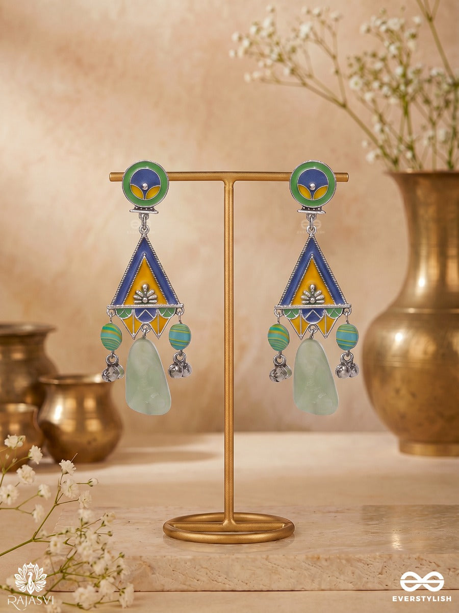 Zen Bloom - Enamelled Drop Earring
