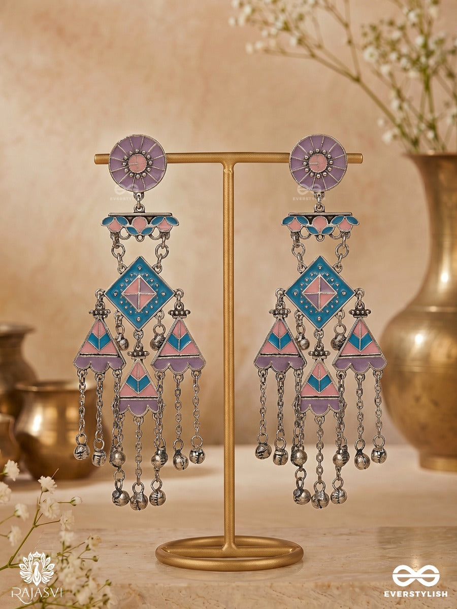 Pastel Parade - Geometric Enamelled Dangle Earring