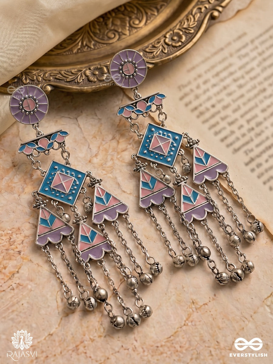 Pastel Parade - Geometric Enamelled Dangle Earring