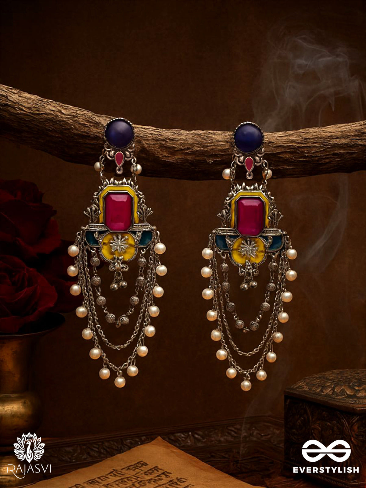 Navrang Loop - Statement Enamel Earring