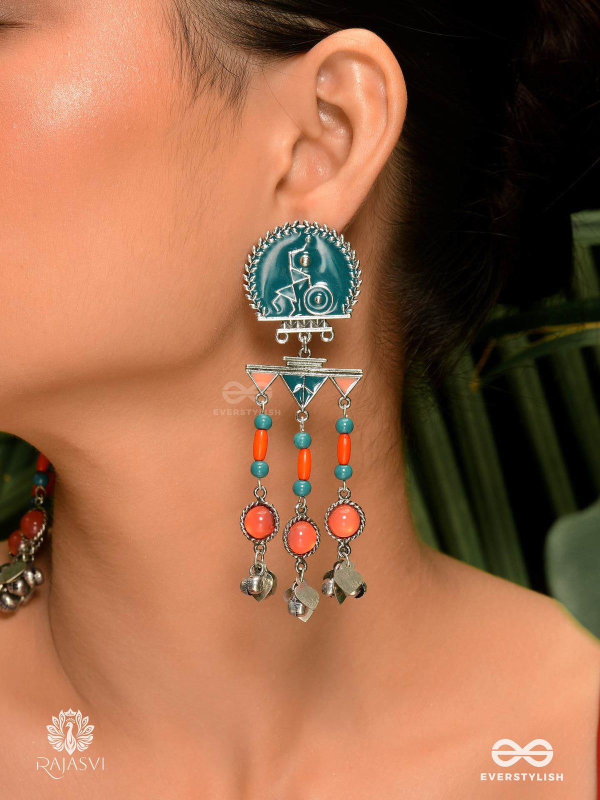 Tribal Trot - Enamelled Motif Earrings