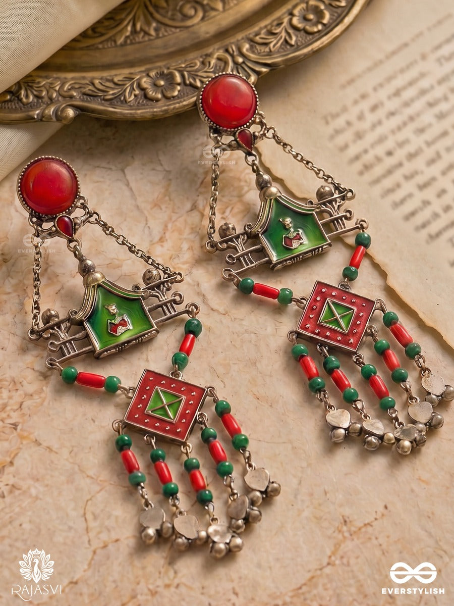 Gulbahar- Tribal - Inspired Oxidised Jodhpuri Jhumkas