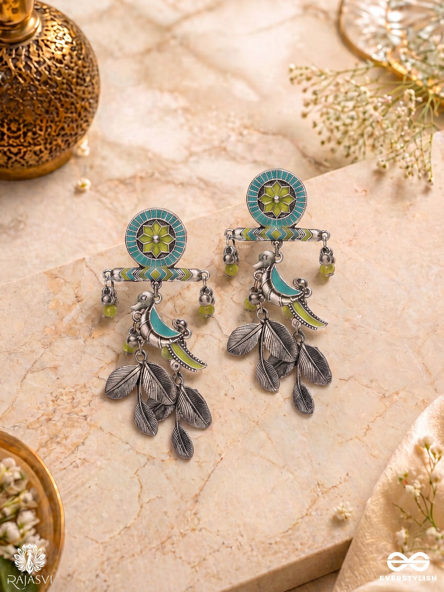 Breezy Chirp - Playful Pastel Oxidised Earring