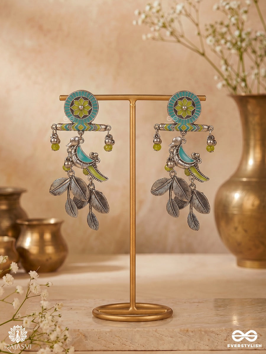 Breezy Chirp - Playful Pastel Oxidised Earring