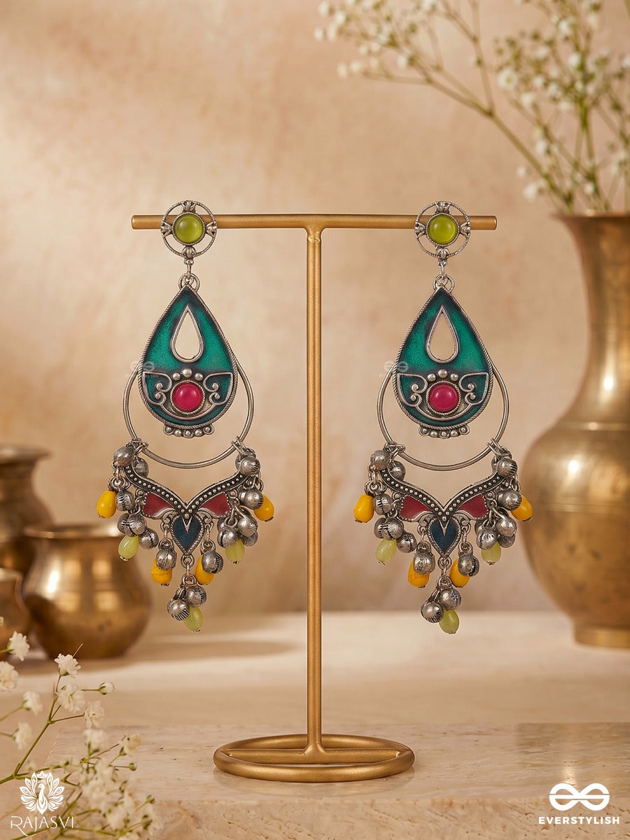 Tarangini - Colourful Enamelled Jodhpuri Jhumkas