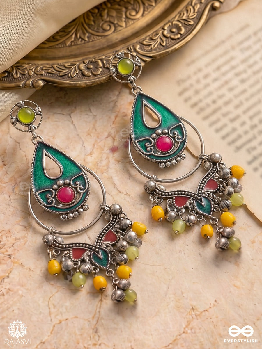 Tarangini - Colourful Enamelled Jodhpuri Jhumkas