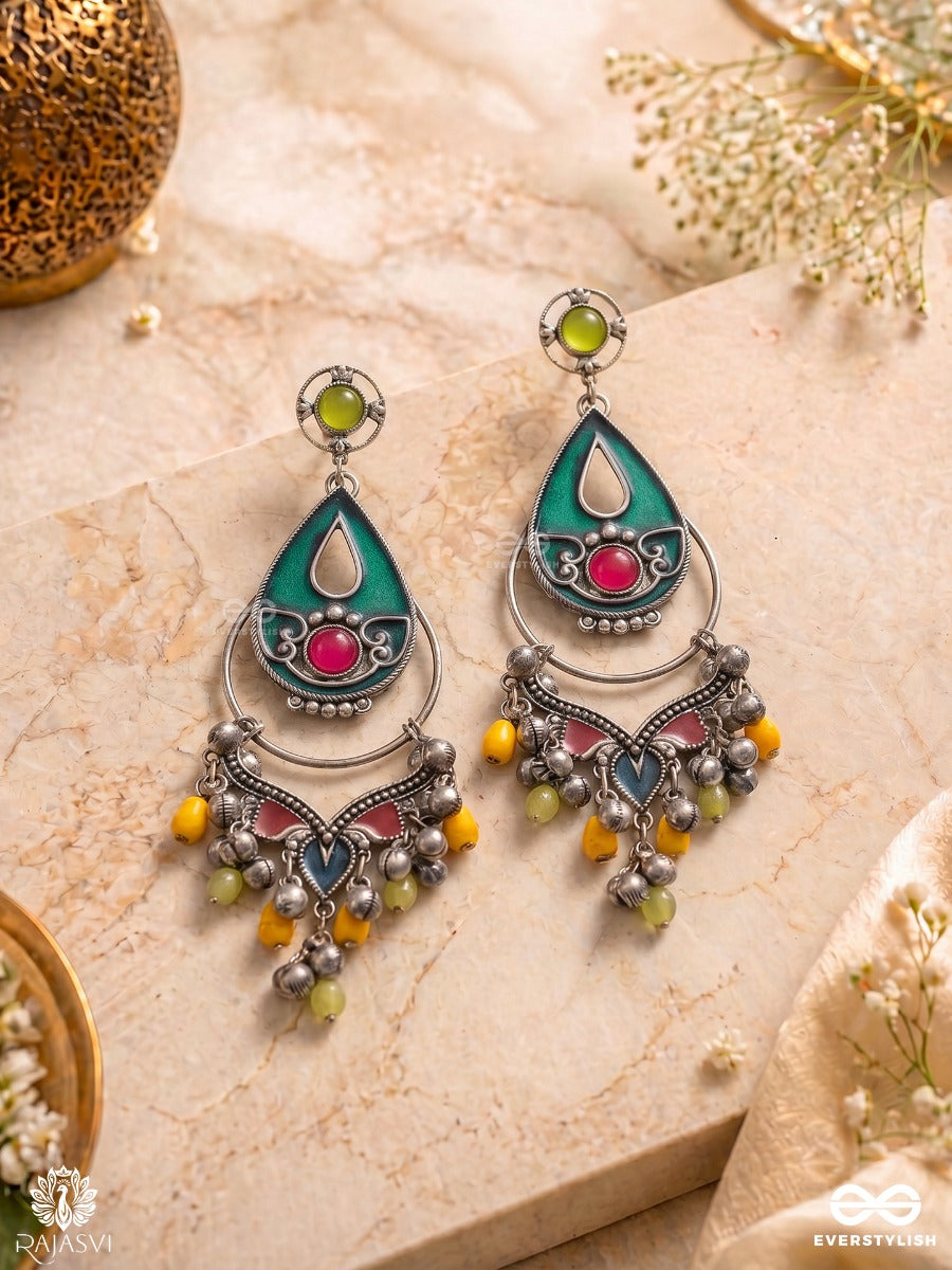 Tarangini - Colourful Enamelled Jodhpuri Jhumkas