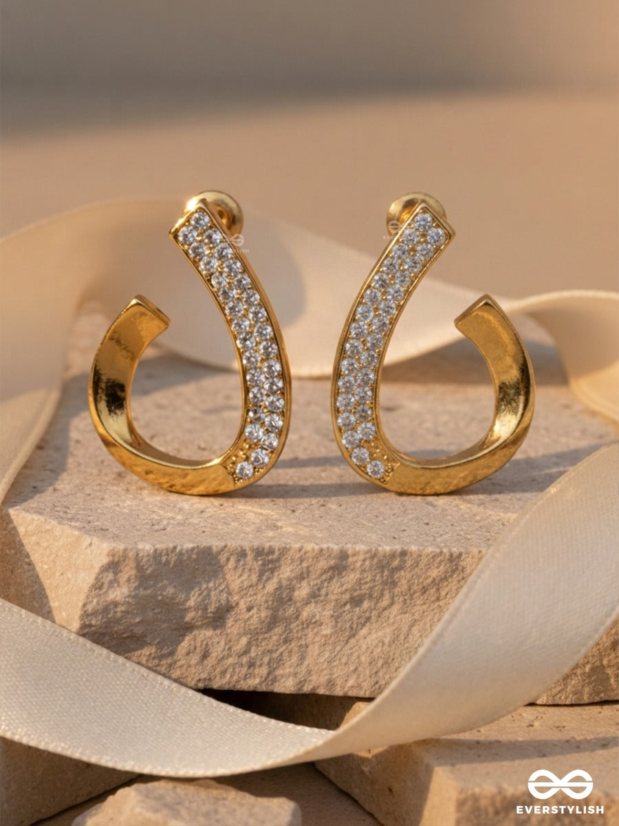 Sheen Bend-Soft Curved Gold Hoops