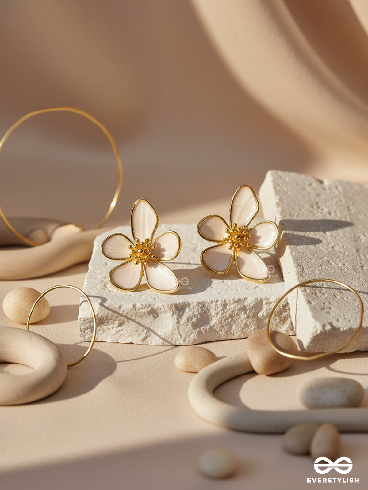Cloud Lily - Lightweight White Bloom Studs