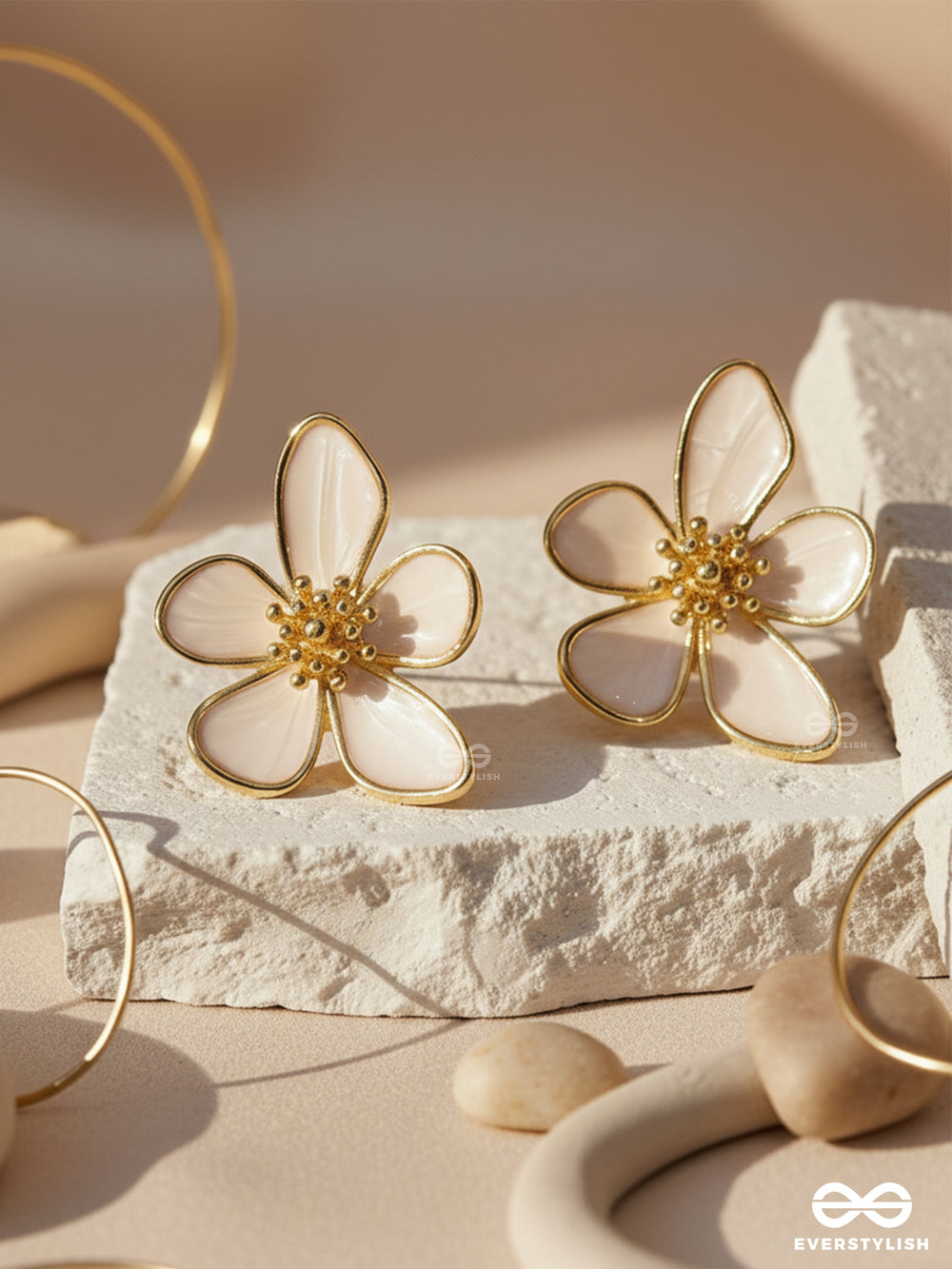Cloud Lily - Lightweight White Bloom Studs