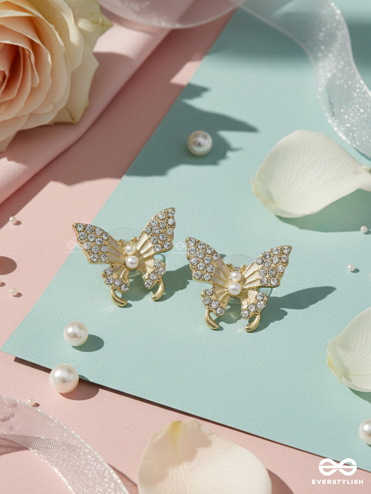 Stardust Wings - Crystal Butterfly Stud With A Luxe Touch