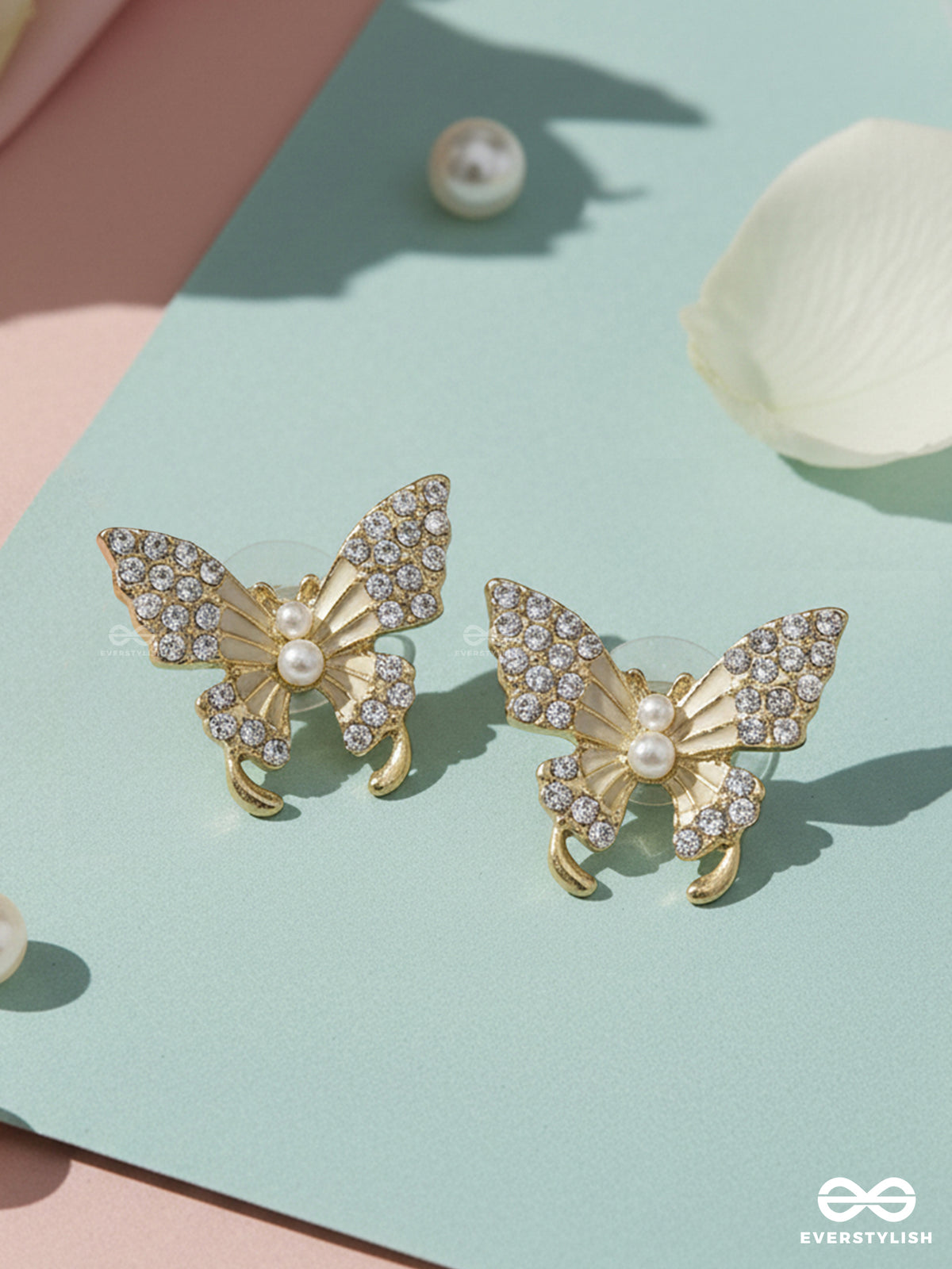 Stardust Wings - Crystal Butterfly Stud With A Luxe Touch