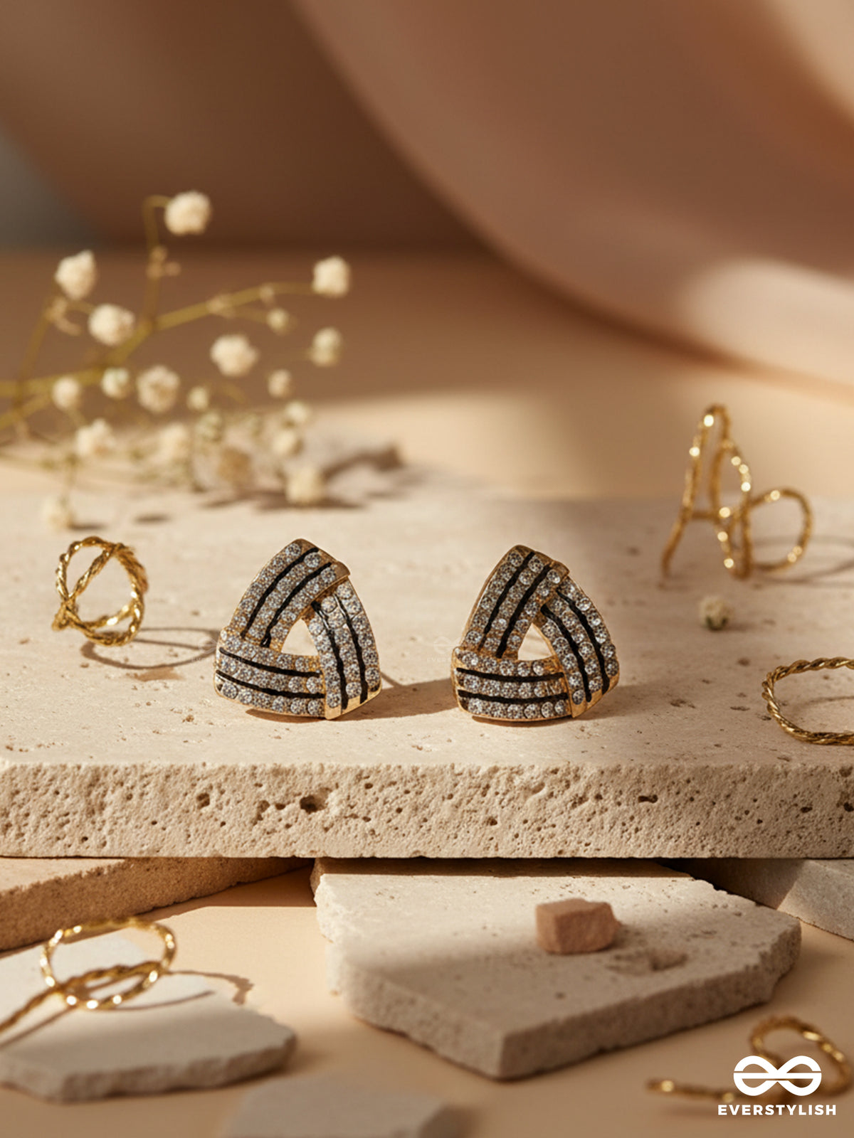 Night Glimmer - Studded Triangle With Black Accents