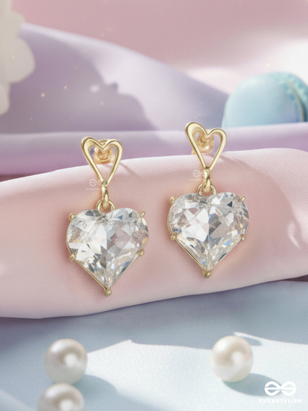 Heartlet - Dainty Transparent Gem Heart Drops
