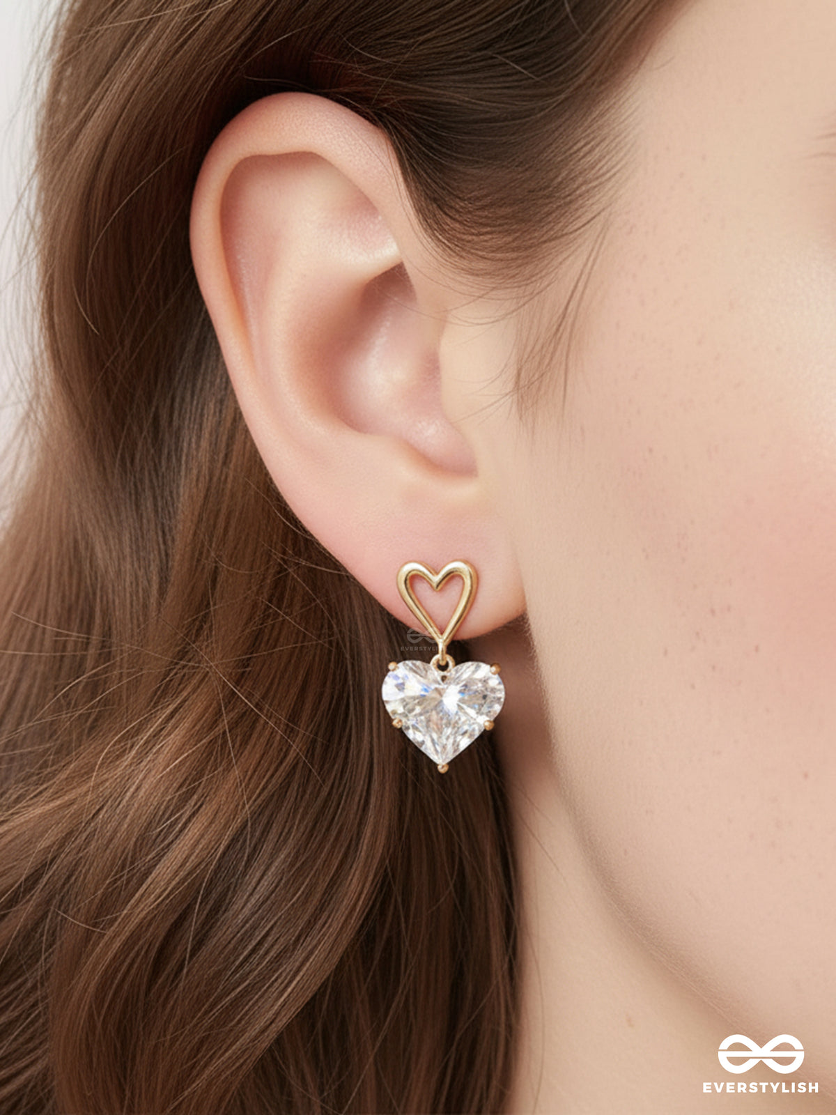 Heartlet - Dainty Transparent Gem Heart Drops