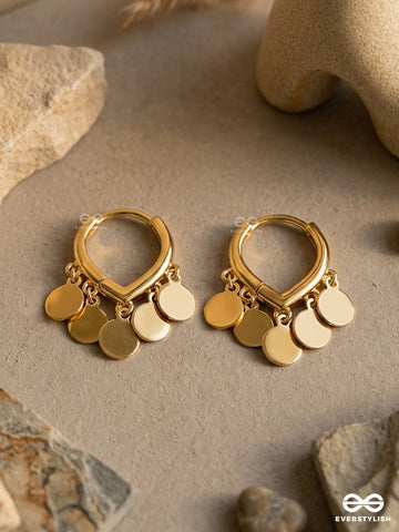 Twirl Tokens - Playful Golden Mini Hoops