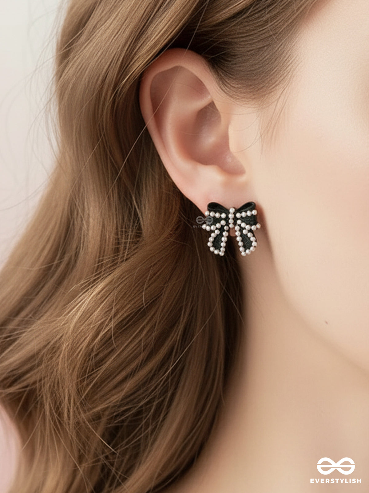 Midnight Bowlet - Mini Black Bow Earrings