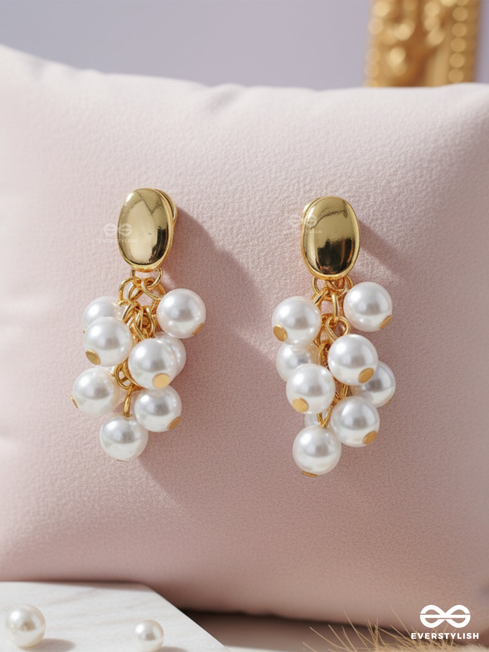 Pearl Chime - Dainty Multi-Pearl Drop Earrings