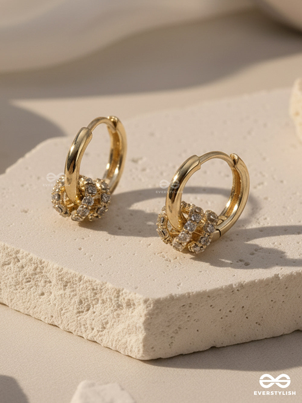 Sparkle Circulet - Charming Gold Hoop Earrings