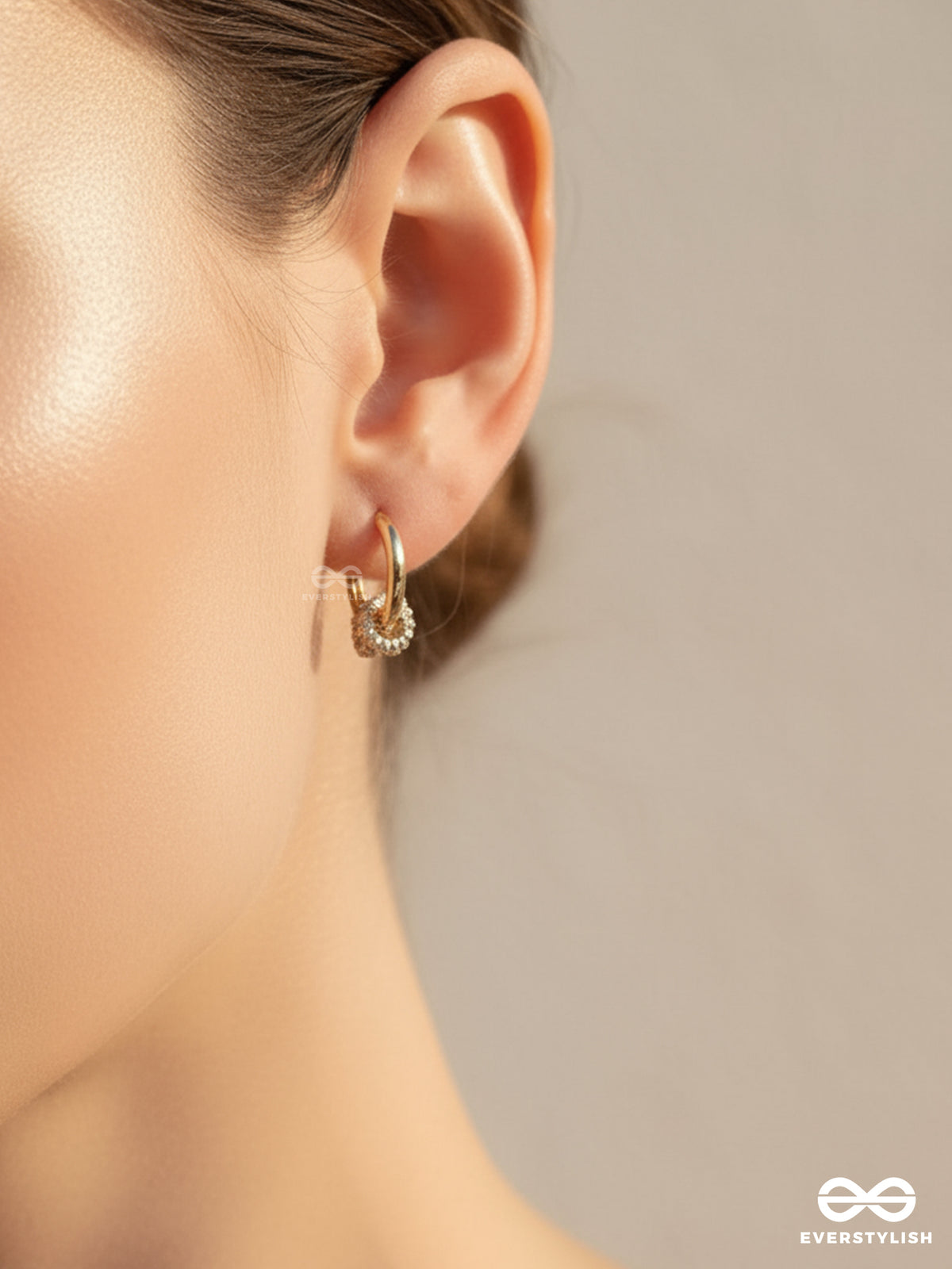 Sparkle Circulet - Charming Gold Hoop Earrings