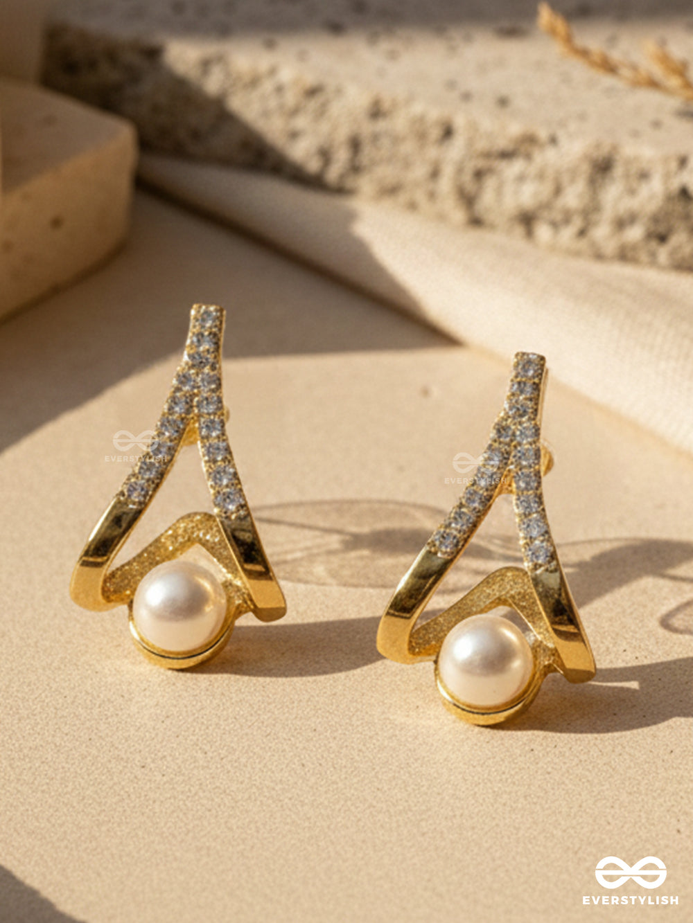 The Crystal Vault - Pearl Accent Earrings