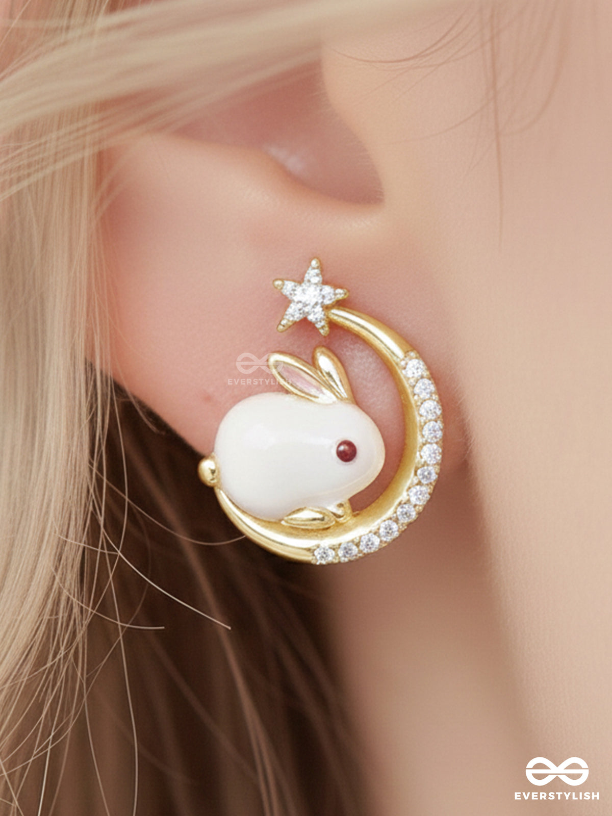 Bunny Twink - Adorable Celestial Stud Earrings