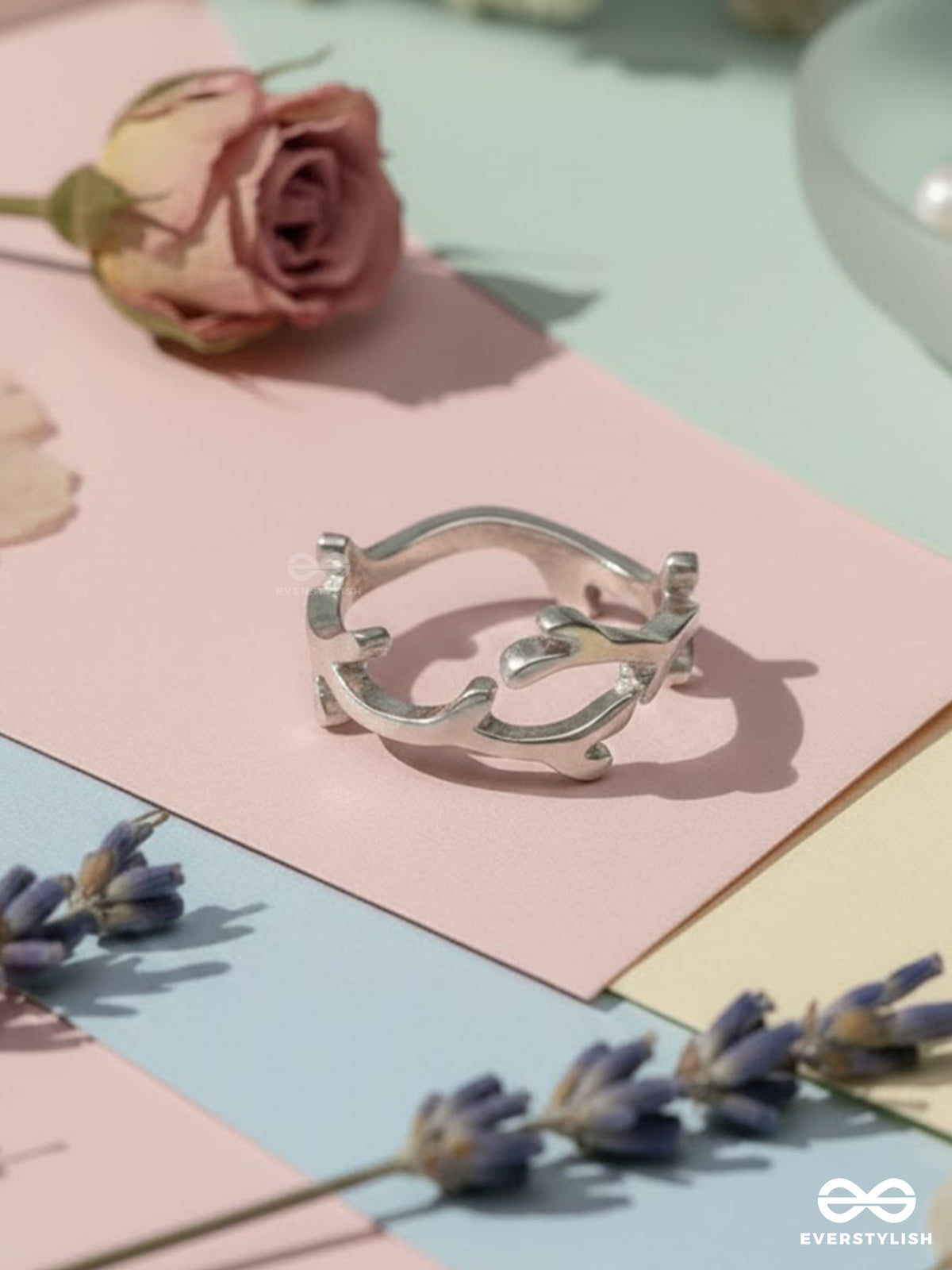 Silver Ripple - Sculpted Wave Ring