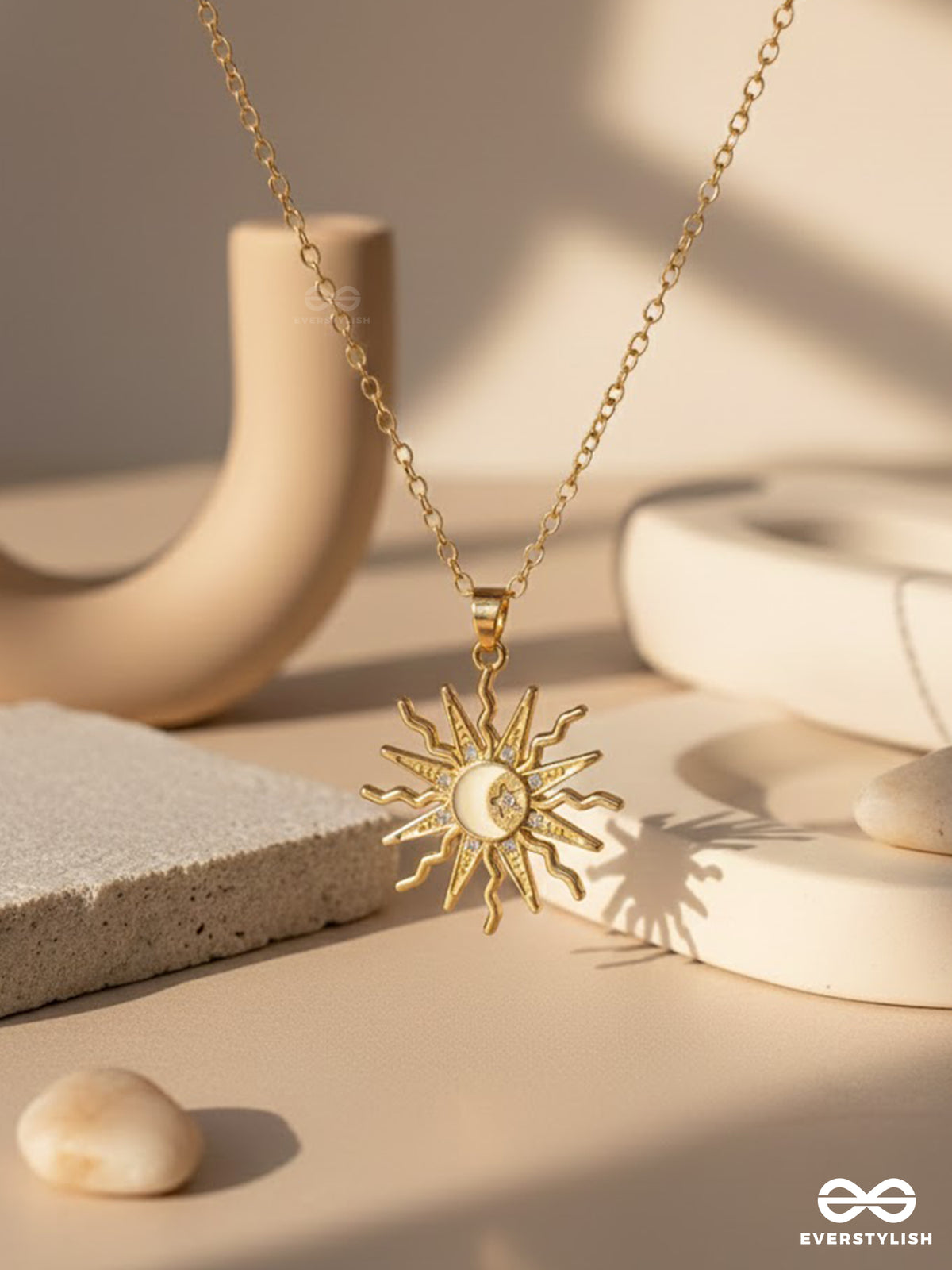 Sunray - Radiant Statement Sun Pendant Necklace