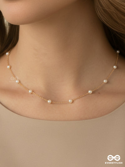 Dot N Dash - Playful Pearl Link Necklace