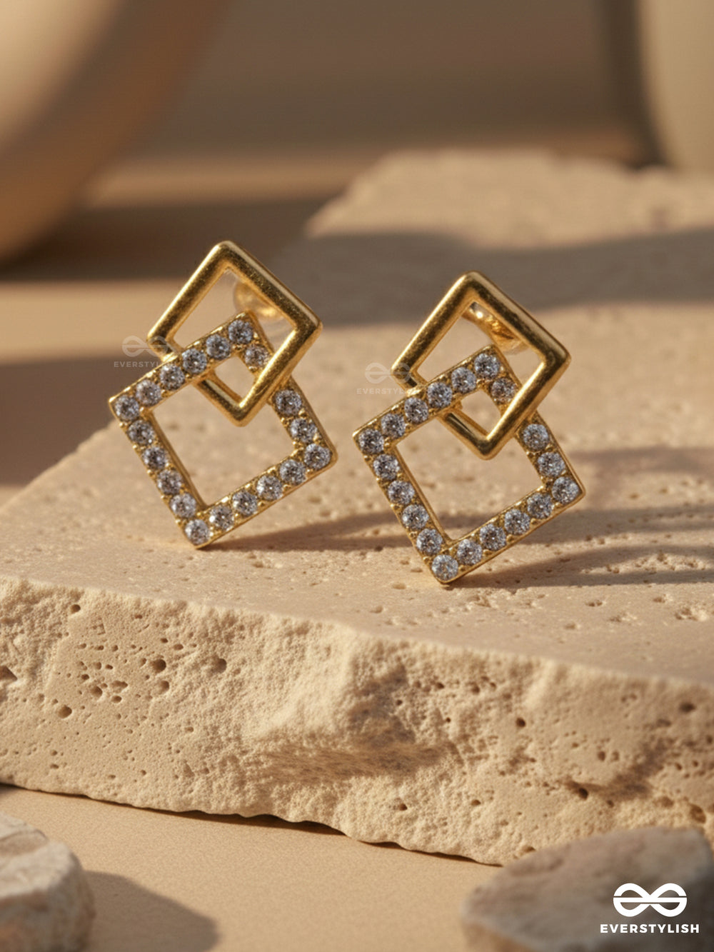 Sweet Angle - Square Stud Earrings